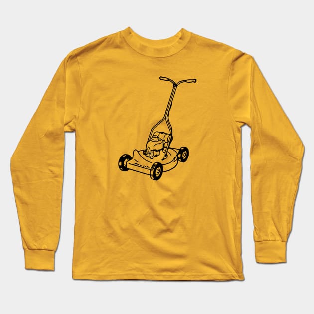 Vintage Lawnmower Long Sleeve T-Shirt by artbitz